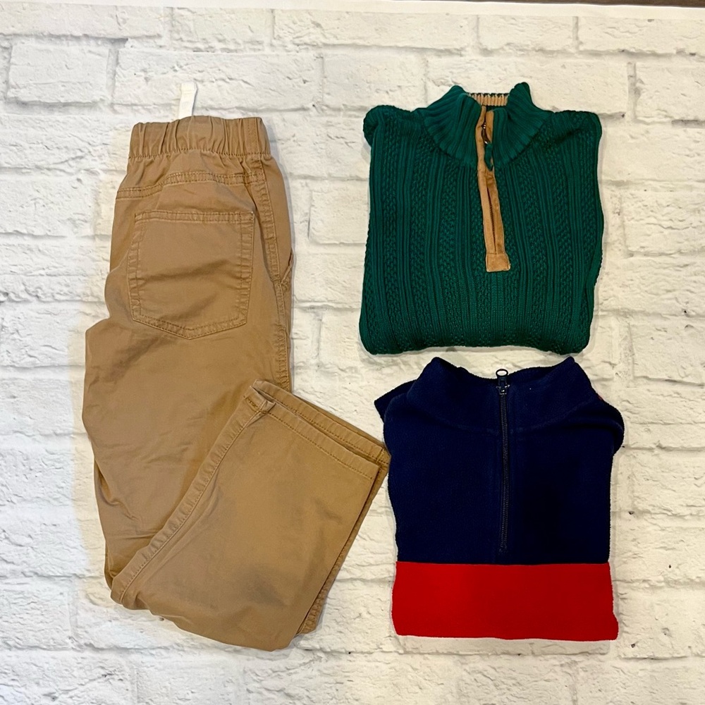 Kids' Green and Blue Zip-Up Tops